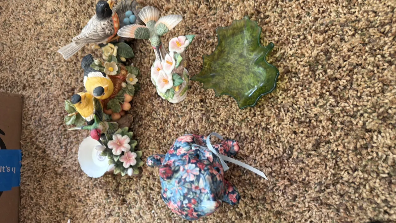 Ceramic bird decor etc