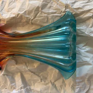 Vintage Murano Style hand blown glass vase