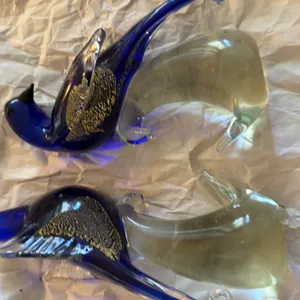 Pair of Glass blown birds