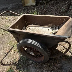 Wheelbarrow. Tires are flat.