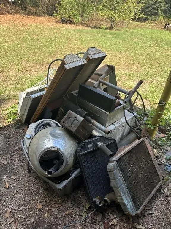 Scrap metal pile.