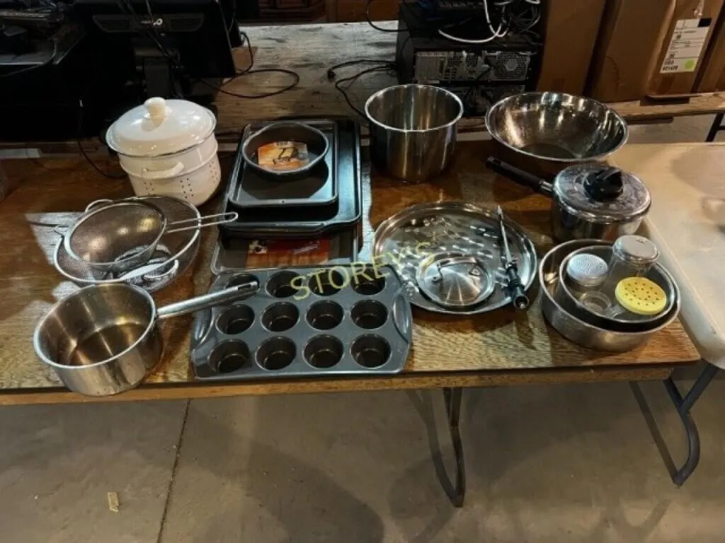 Asst Bakingware, Strainers, Pots, Etc.