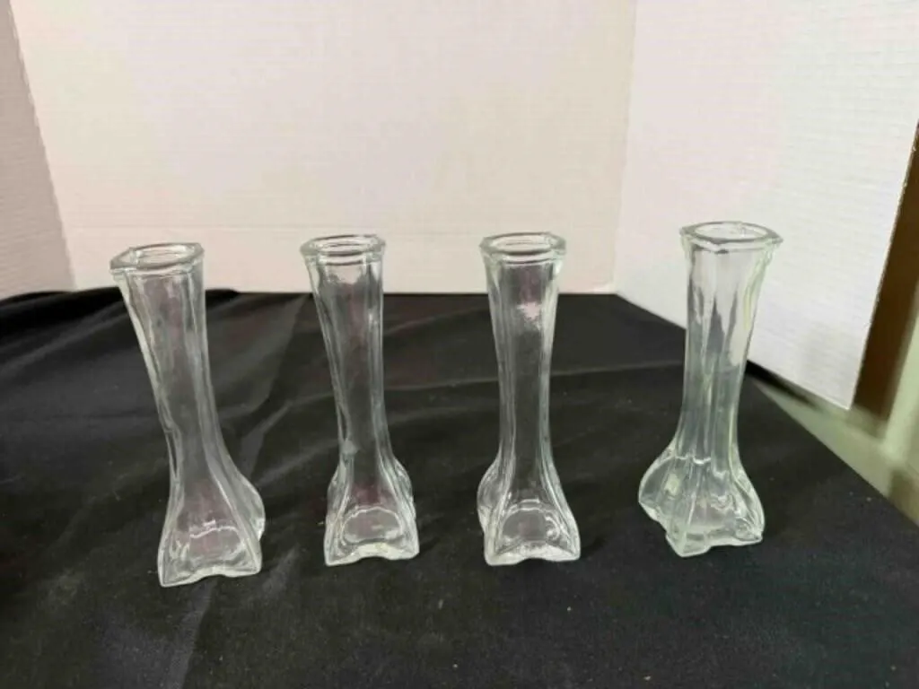 4 GLASS VASES