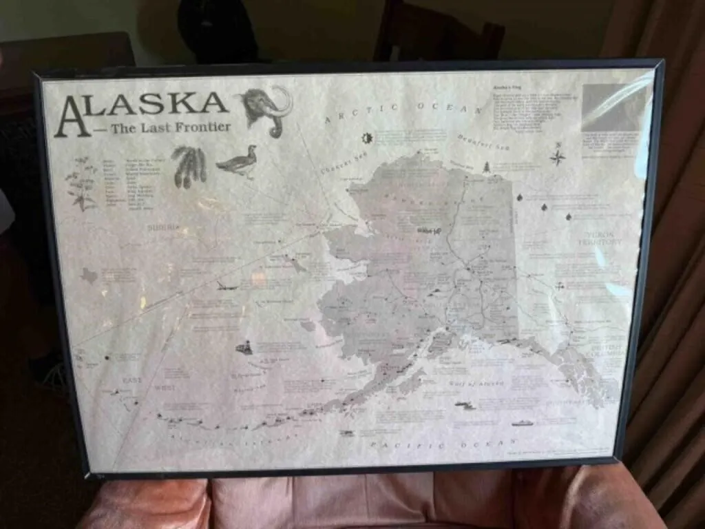 ALASKA FRAMED MAP