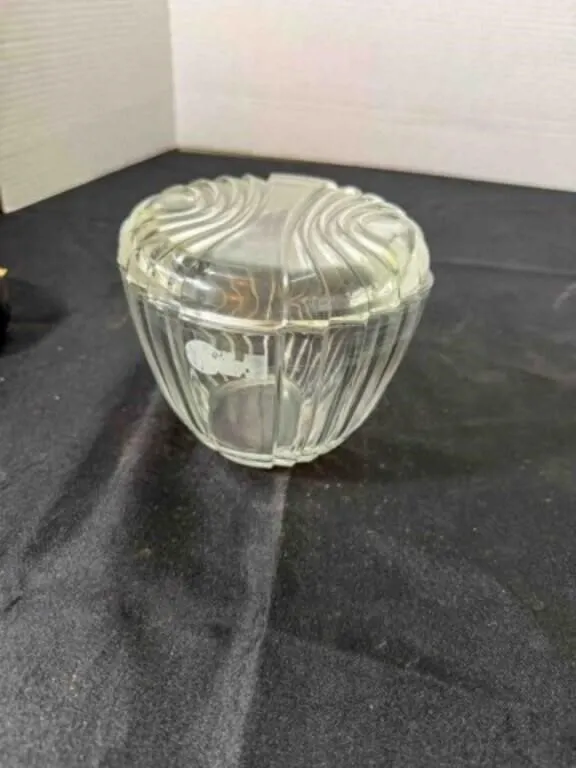 GLASS CANDY BOWL w/LID