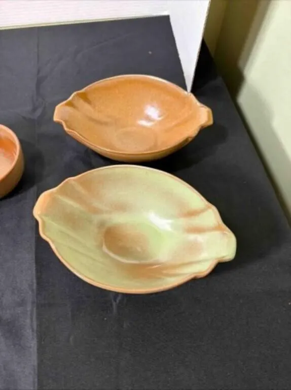 2 PIECE VINTAGE FRANKOMA SERVING BOWLS