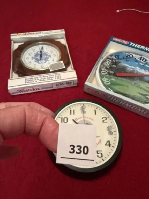 2 CLOCKS/ 1 OUTDOOR THERMOMETER