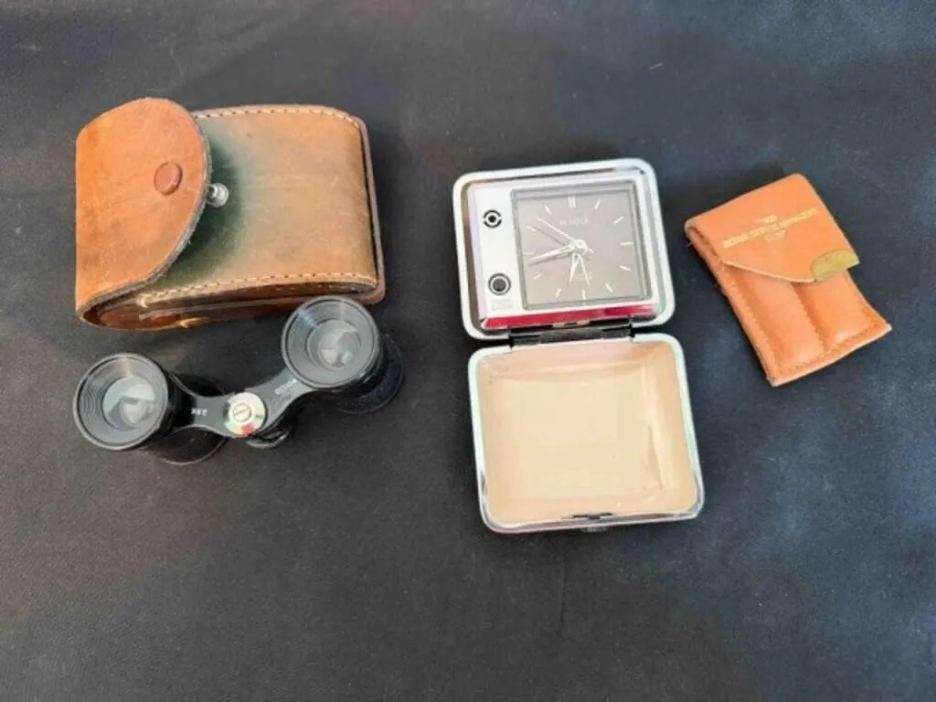 TRAVEL ALARM/NAIL CLIPPERS/BINOCULAR