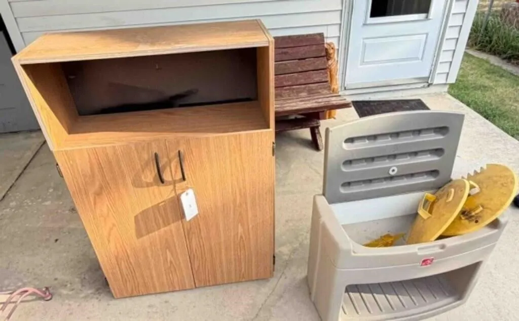 Wood and Plastic Storage Cabinets