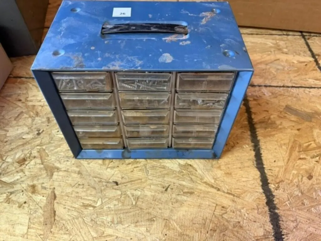 Small Parts Cabinet and Fasteners