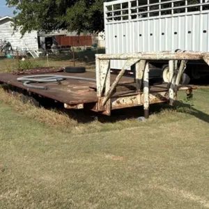 SHOP BUILT 24' GOOSENECK FLAT TRAILER W/DOVE TAIL