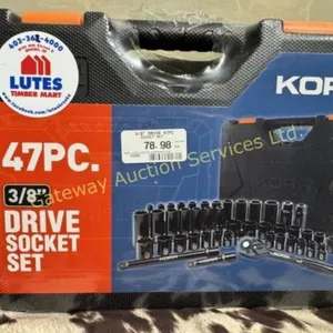 Korr 47 Pc 3/8inch Drive Socket Set in carry case