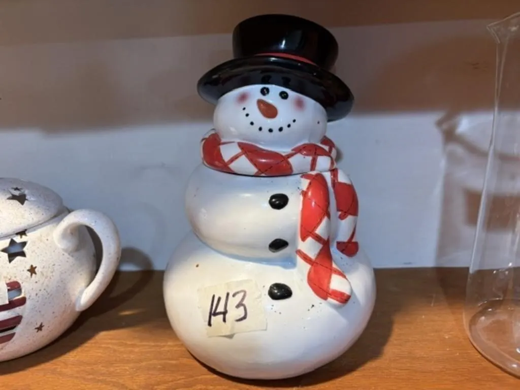 SNOWMAN COOKIE JAR