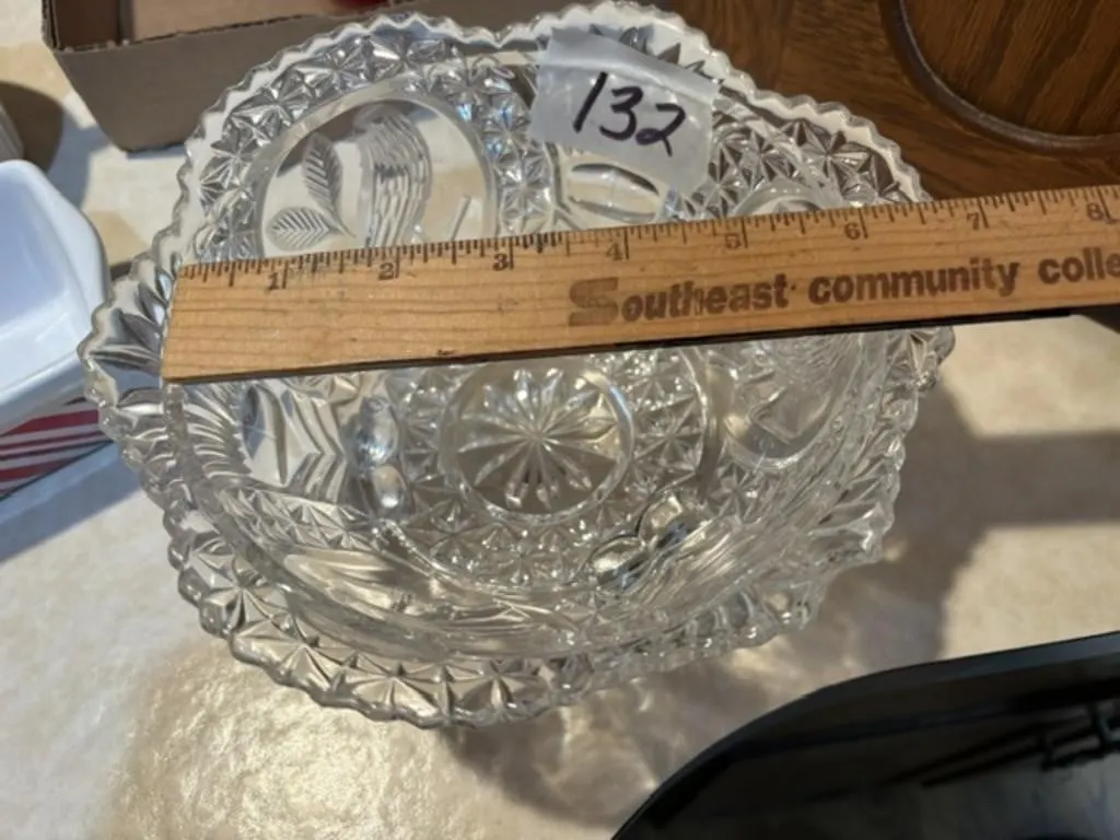 PRESSED GLASS BOWL