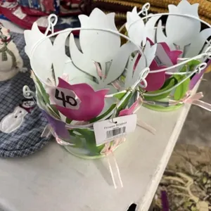 4-METAL EASTER FLOWER BASKETS