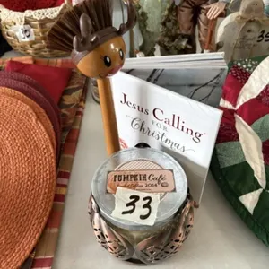 CANDLE, BRUSH & BOOK