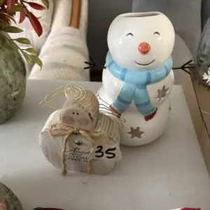 TEALITE CANDLE HOLDER SNOW MAN