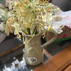 PITCHER VASE & FLOWERS