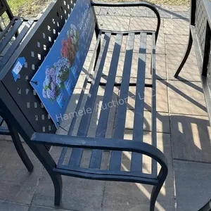 Metal park bench