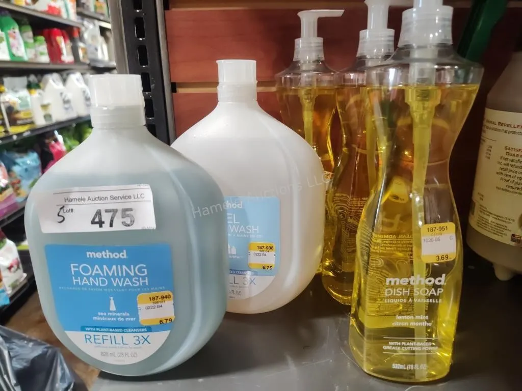 Dish soap and hand wash 5 bottles