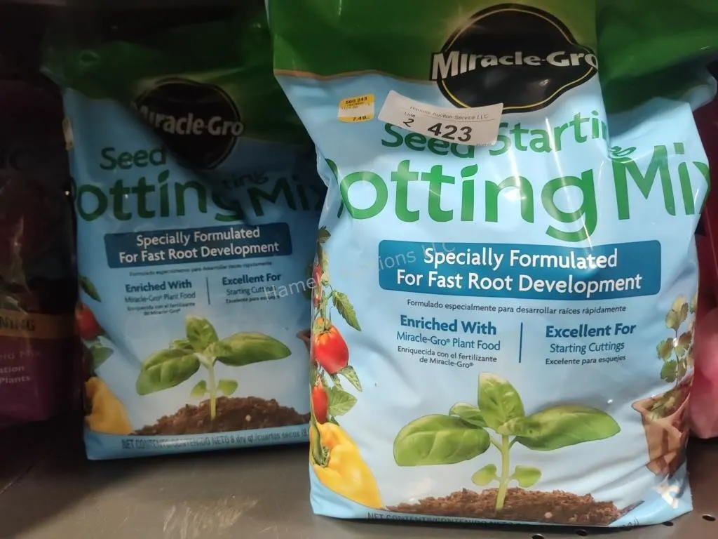 2 bags seed starting potting mix