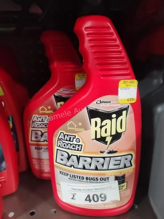 2 bottles Raid ant and roach barrier