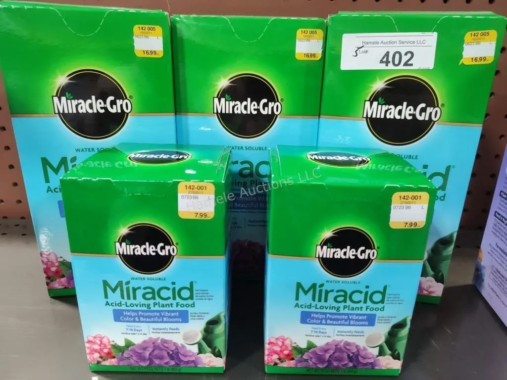 5 boxes Miracle Gro Miracid plant food