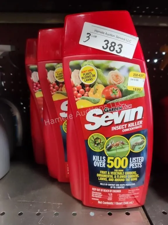 3 bottle Sevon insect killer concentrate
