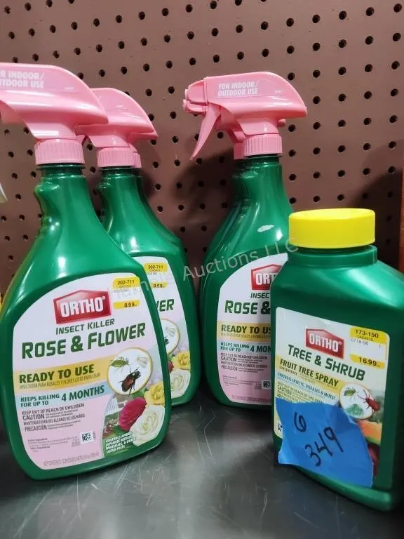 5 bottles Ortho flower spray and 1 tree spray