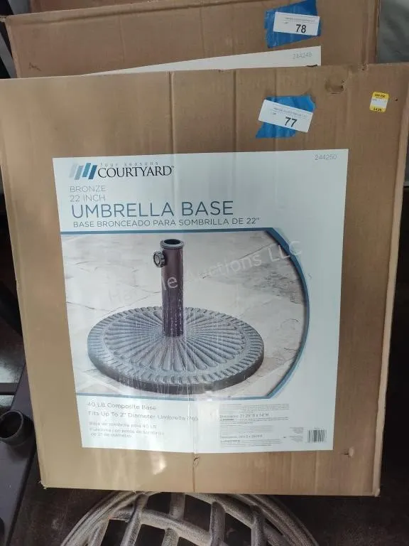 Courtyard umbrella base bronze