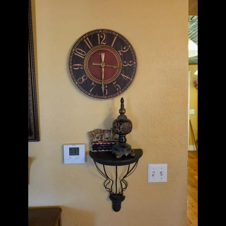 Wall Clock, Shelf & Decor Set