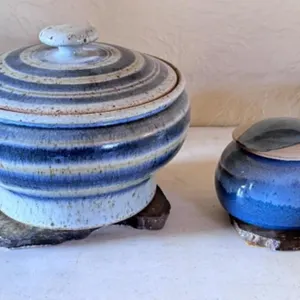 Handcrafted Pottery Lidded Jars