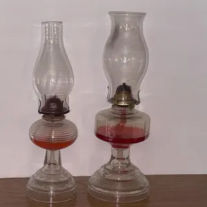 Vintage Glass Oil Lamps