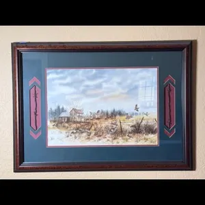 Dwane Taylor Winter Farm Framed Print