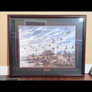 Dwane Taylor Geese in Flight Framed Art Print