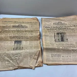 Vintage 1934-1935 Newspaper Pages - Panama America