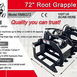 2026 Raytree RMBG72 72 in Root Skid Steer Grapple (Unused)
