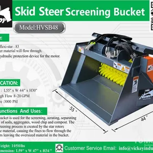 2026 Handy HVSB48 55 in Skid Steer Screening Bucket (Unused)