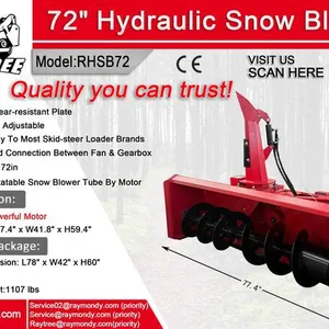 2026 Raytree RHSB72 72 in Hydraulic Skid Steer Snowblower (Unused)