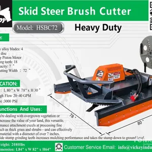 2026 Handy HSBC72 72 in Skid Steer Brush Cutter (Unused)