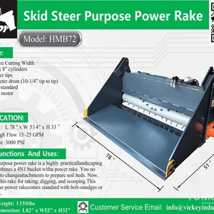 2026 Handy HMB72 Skid Steer Power Rake (Unused)