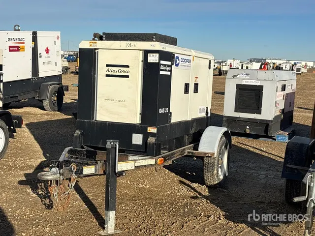 2014 Atlas Copco QAS25KD 20 kW Mobile Generator Set