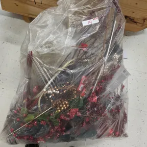 Large Bag of Christmas Décor inc. Craft Wreaths, etc.