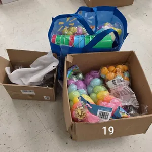 Lot of Plastic Easter Eggs, Clear Balls, Styrofoam, etc.