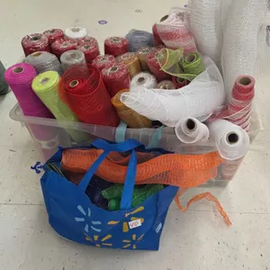 Large Lot of Decorative Christmas Mesh Rolls etc.