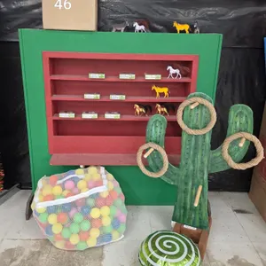 Misc. Lot – Cactus Ring Game, Large Display, Toy Animals, etc.