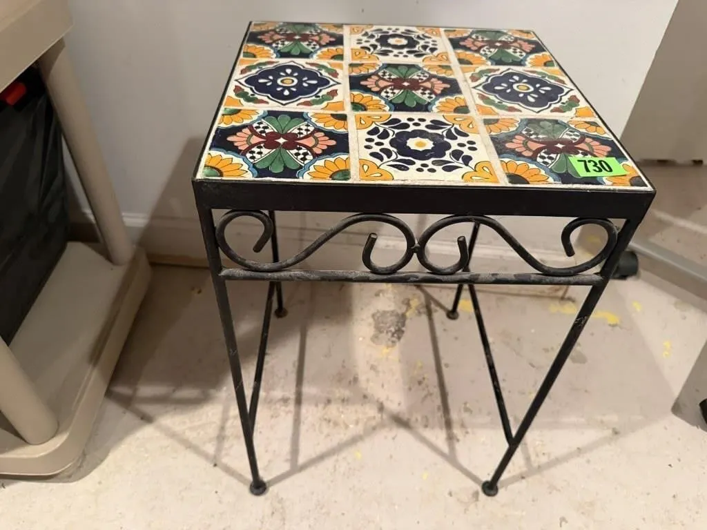 Tile side table