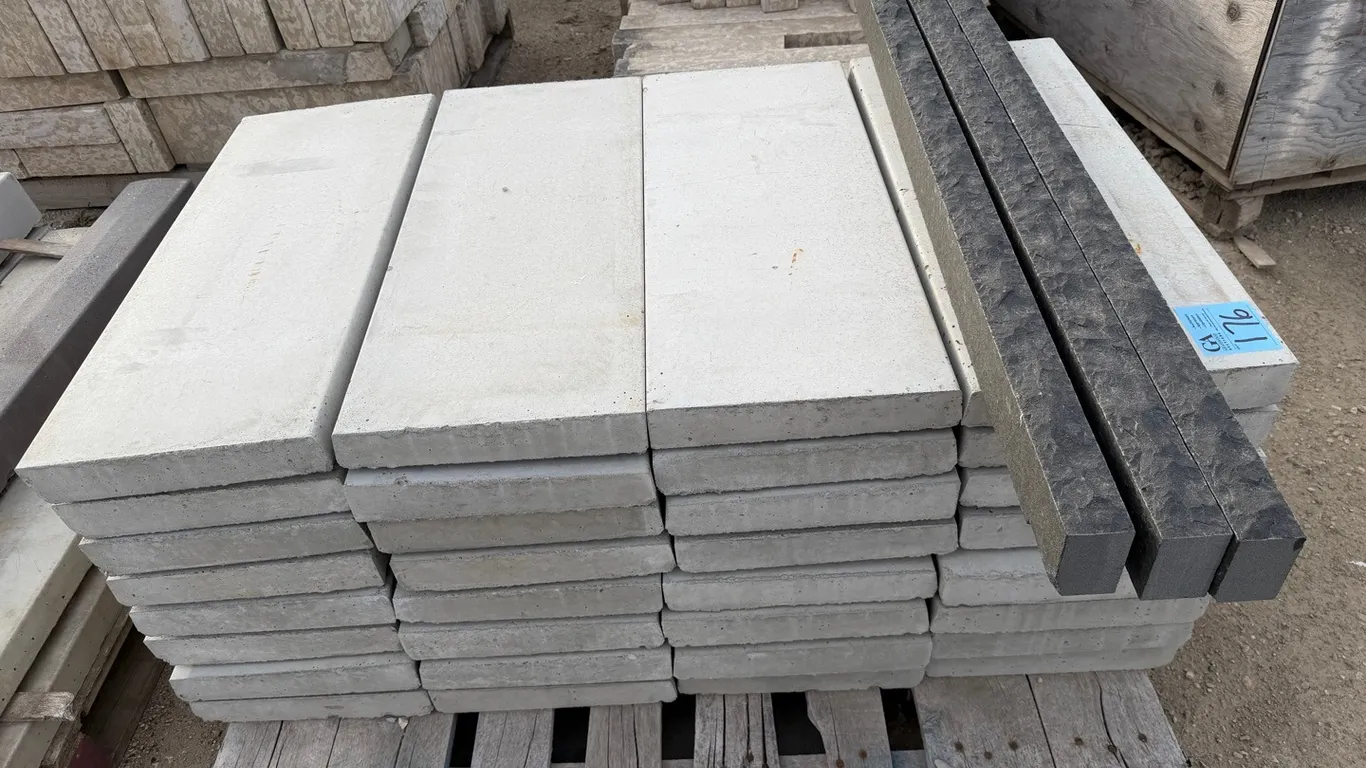 1 pallet of Precast Concrete Patio Slabs & Black Concrete Edging