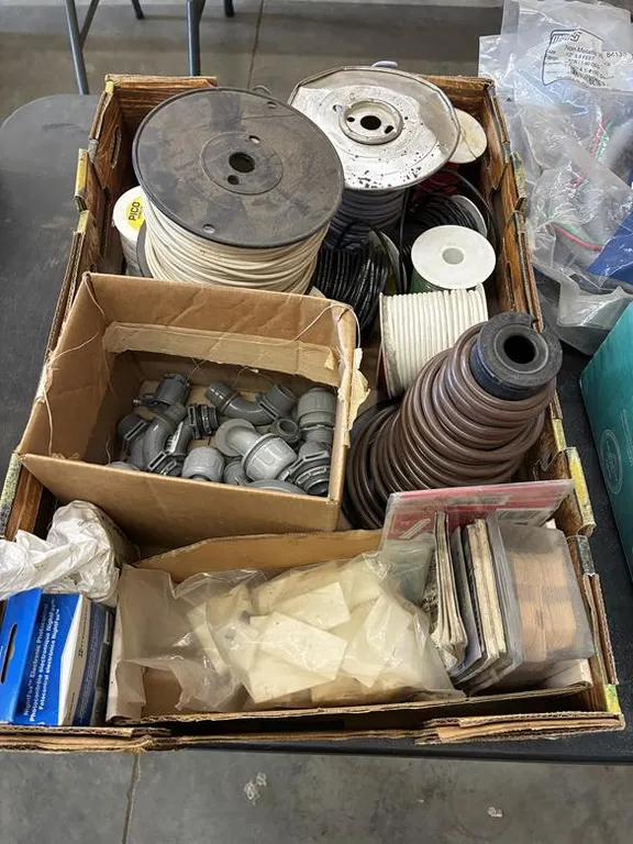 Box Of Electrical Wire Fittings and Tags