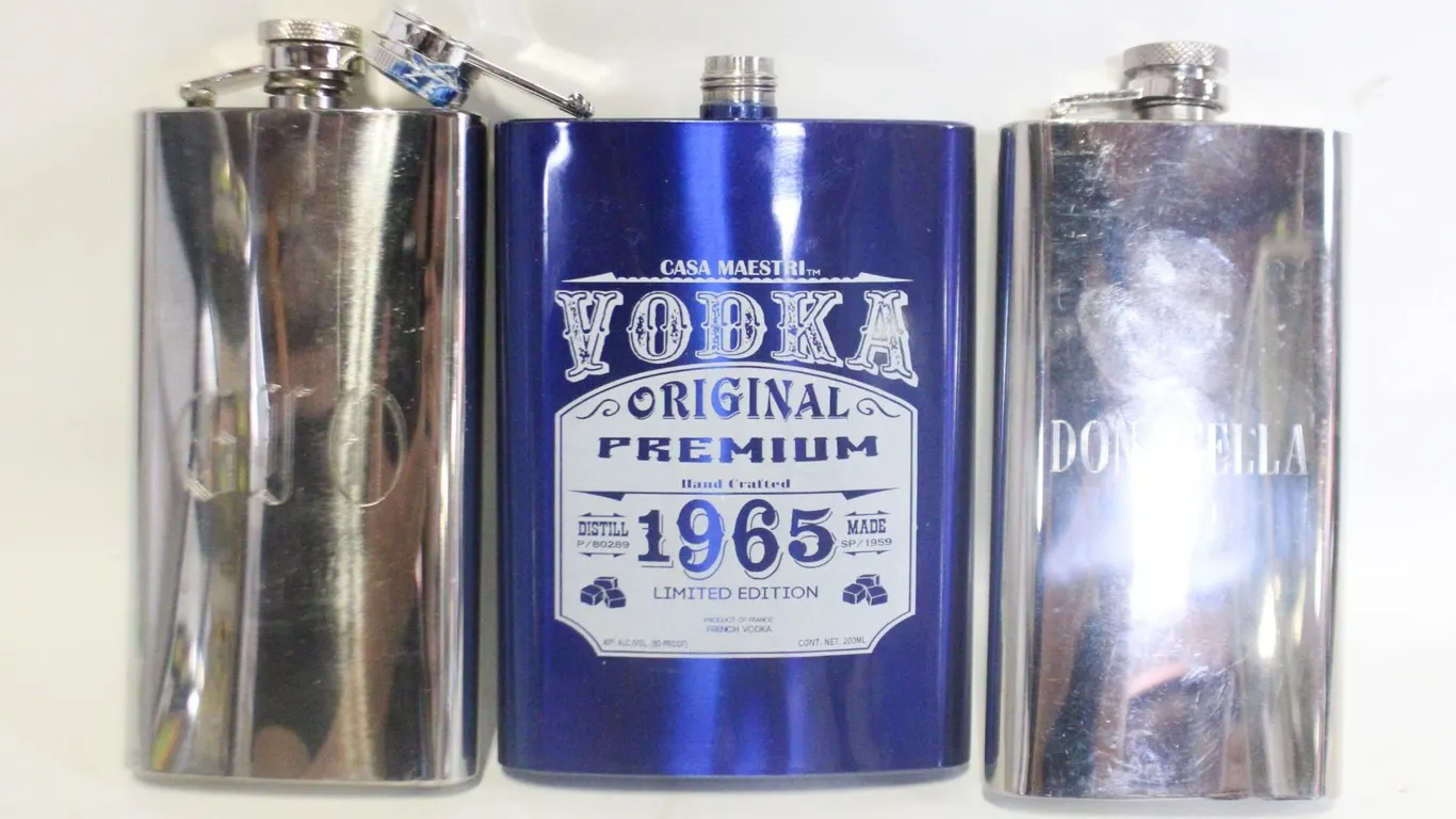 COLLECTION OF 3 FLASKS